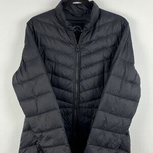 Gotcha Glacier Windbreaker Jacket Size L Black Long Sleeve Quilted Full Zip